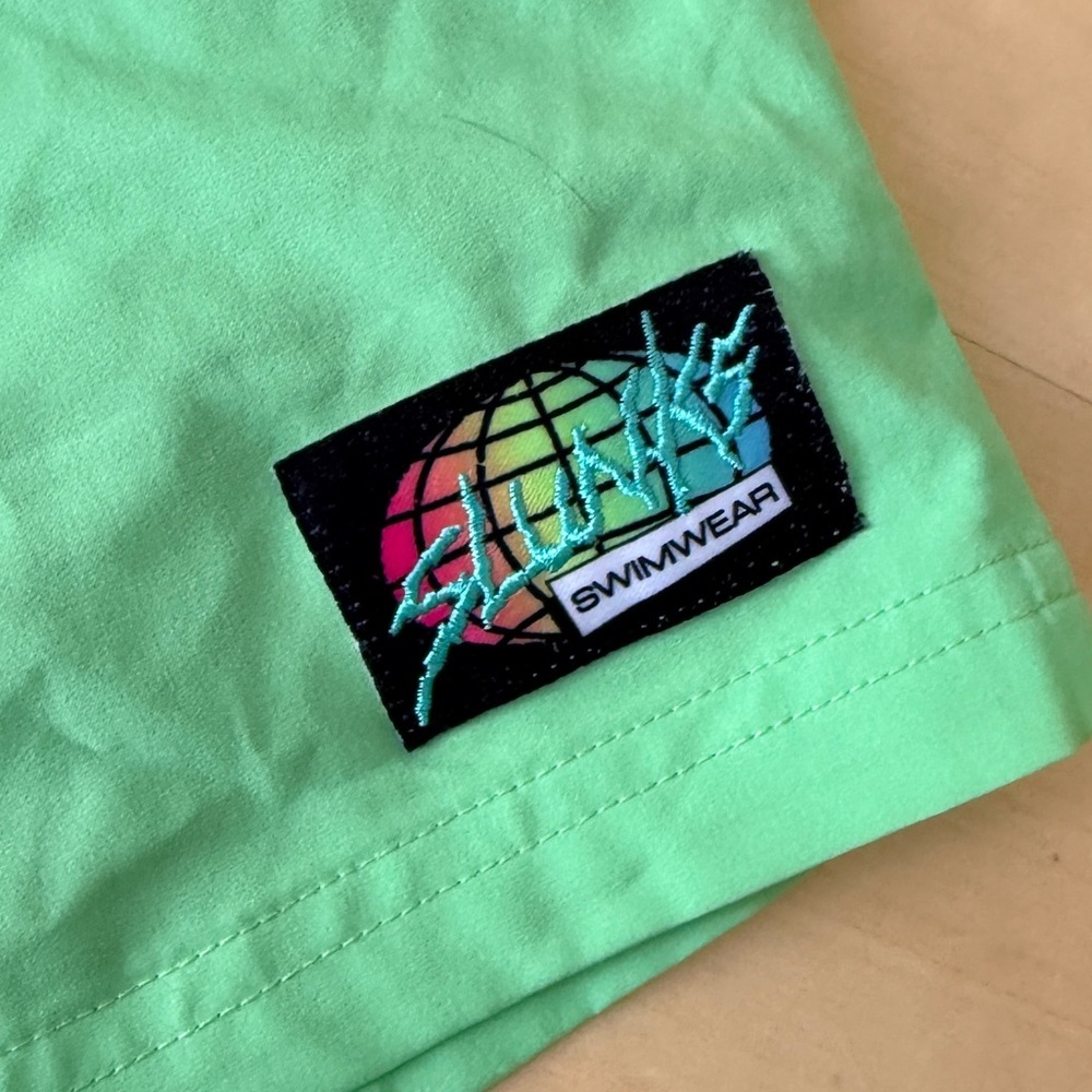 Slunks lined volleyball swim shorts. Neon green. XXXL - Picture 6 of 6